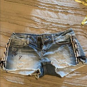 Express denim shorts